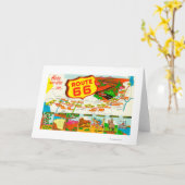 Kaart van Route 66 van Los Angeles tot Chicago (Gele Bloem)