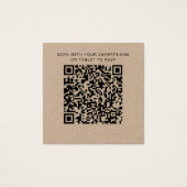 Kaart van RSVP-website voor moderne bruiloft QR-co (Achterkant)