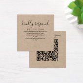 Kaart van RSVP-website voor moderne bruiloft QR-co (Bureau)