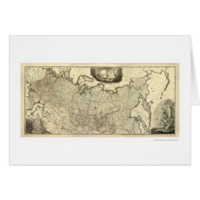 Kaart van Rusland 1786 (Voorkant Horizontaal)