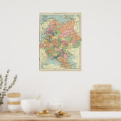  kaart van Rusland Poster (Keuken)