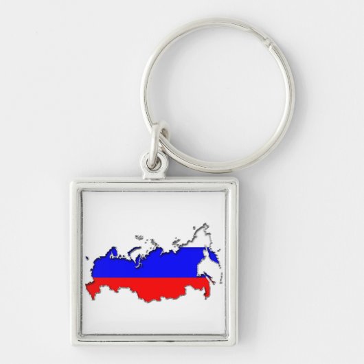 Kaart van Rusland Sleutelhanger (Voorkant)
