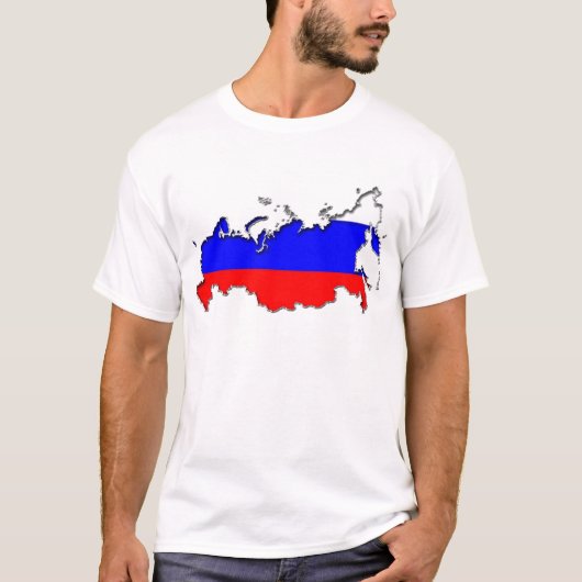 Kaart van Rusland T-shirt (Voorkant)