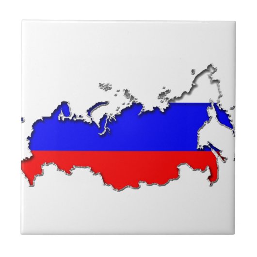 Kaart van Rusland Tegeltje (Voorkant)