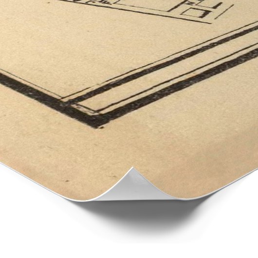 kaart van Rutherford NJ (1872) Poster (Hoek)