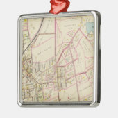 Kaart van Rye, New York Metalen Ornament (Links)