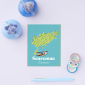 Kaart van Saaremaa Estland (Enkel)