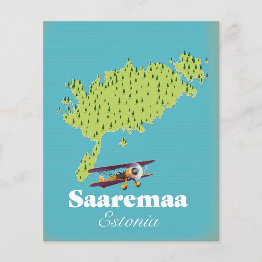 Kaart van Saaremaa Estland (Voorkant)