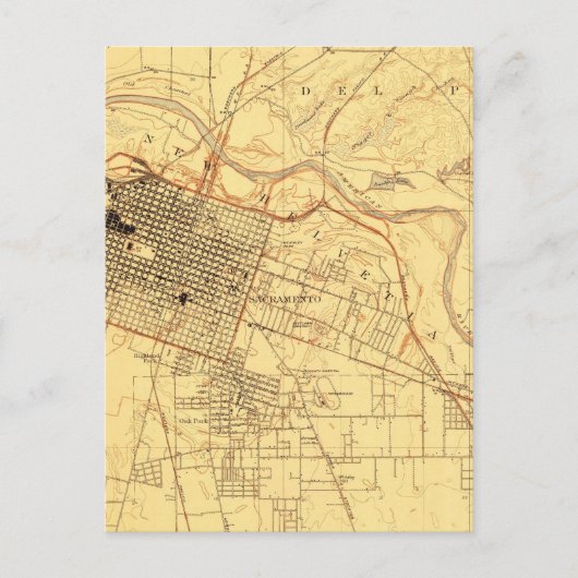  kaart van Sacramento California (Voorkant)