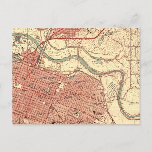  kaart van Sacramento California (Voorkant)