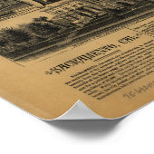 Kaart van Sacramento, Uitzicht van vogelsoorten-Oo Poster (Hoek)