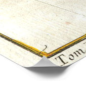 kaart van Saint Lucia (1758) Poster (Hoek)