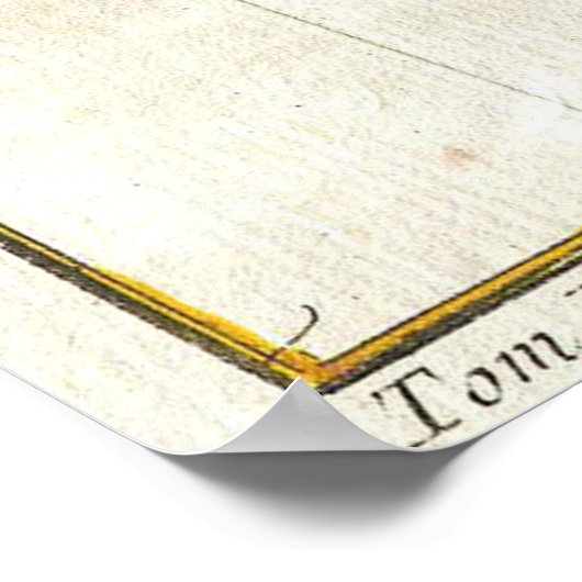  kaart van Saint Lucia (1758) Poster (Hoek)