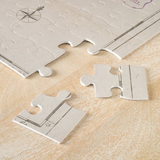 kaart van Saint Lucia en Martinique (1781) Legpuzzel (Zijkant)