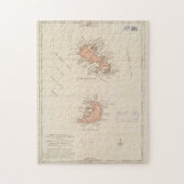 kaart van Saint Lucia en Martinique (1781) Legpuzzel (Verticaal)