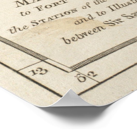  kaart van Saint Lucia en Martinique (1781) Poster (Hoek)