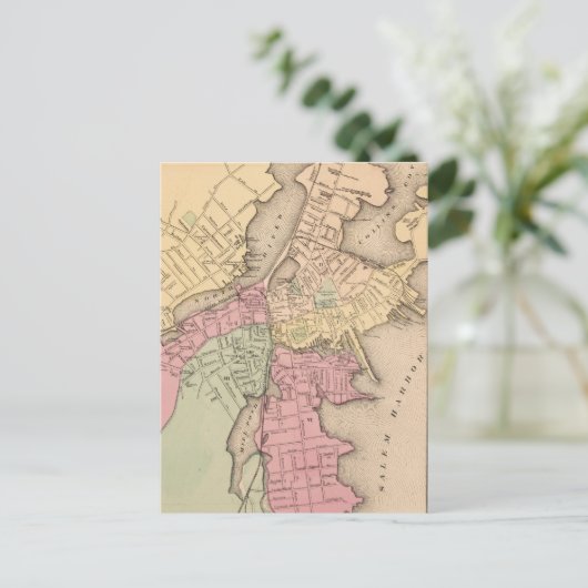  kaart van Salem Massachusetts (1871) (Staand voorkant)