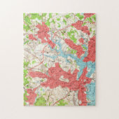  kaart van Salem Massachusetts (1956) Legpuzzel (Verticaal)