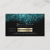 Kaart van Salon Referral Glitter Gold Blauwgroen O (Achterkant)