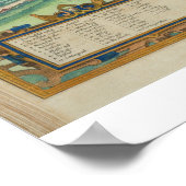 Kaart van Salzburg, uit "Civitates Orbis Terrarum" Poster (Hoek)