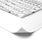 kaart van San Antonio Texas (1909) BW Poster (Hoek)