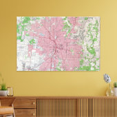 kaart van San Antonio Texas (1953) Canvas Afdruk (Insitu (Woonkamer))