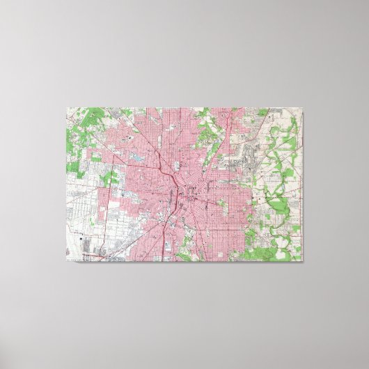 kaart van San Antonio Texas (1953) Canvas Afdruk (Voorkant)