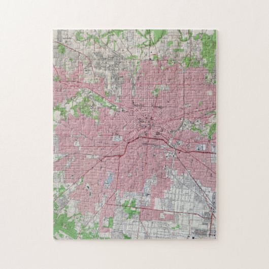  kaart van San Antonio Texas (1953) Legpuzzel (Verticaal)