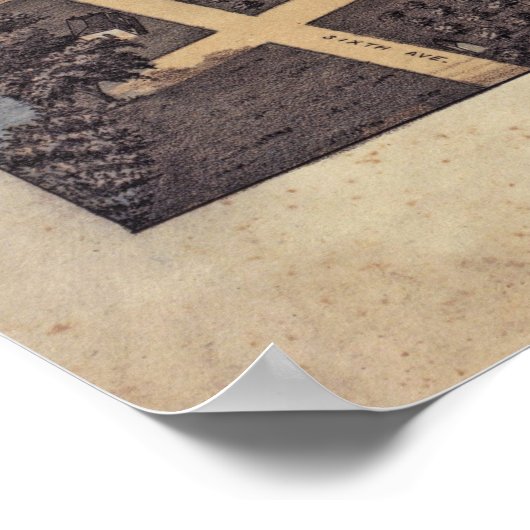  kaart van San Antonio TX (1873) Poster (Hoek)