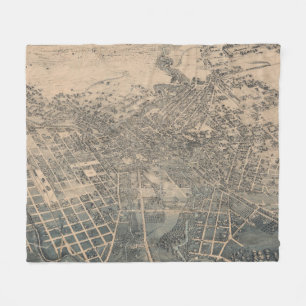 kaart van San Antonio TX (1886) Fleece Deken