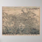 kaart van San Antonio TX (1886) Poster (Voorkant)
