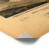 Kaart van San Diego, Uitzicht van vogelsoorten-Oog Poster (Hoek)