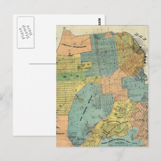  kaart van San Francisco (1890) (Voorkant / Achterkant)