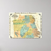  kaart van San Francisco (1890) Canvas Afdruk (Voorkant)