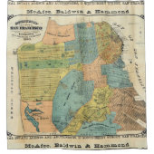  kaart van San Francisco (1890) Douchegordijn (Voorkant)