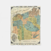  kaart van San Francisco (1890) Fleece Deken (Voorkant)