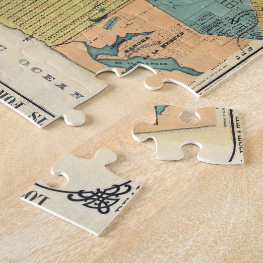  kaart van San Francisco (1890) Legpuzzel (Zijkant)