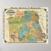  kaart van San Francisco (1890) Poster (Voorkant)