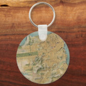  kaart van San Francisco (1915) Sleutelhanger (Voorkant)