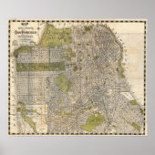  kaart van San Francisco (1932) Poster (Voorkant)