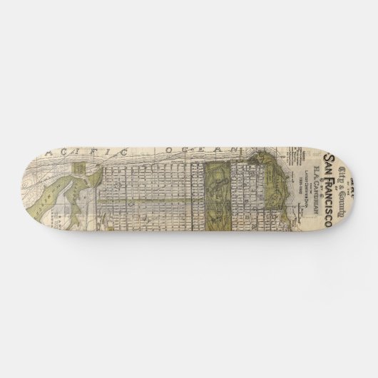  kaart van San Francisco (1932) Skateboard (Horizontaal)