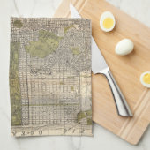  kaart van San Francisco (1932) Theedoek (Quarter Fold)