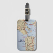 Kaart van San Francisco Bagagelabel (Voorkant (verticaal))