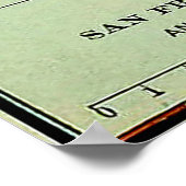 kaart van San Francisco California (1905) Poster (Hoek)