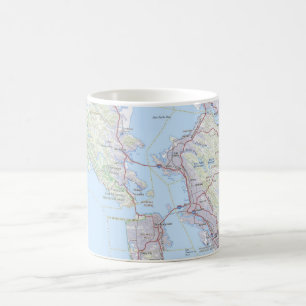 Kaart van San Francisco en de Bay Area Koffiemok