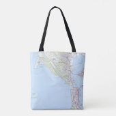 Kaart van San Francisco en de Bay Area Tote Bag (Achterkant)