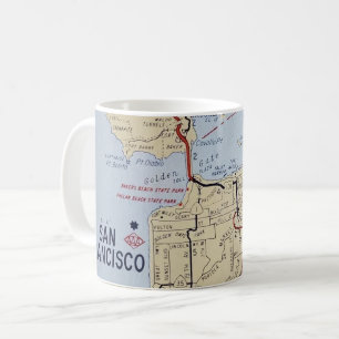 Kaart van San Francisco gebied  Koffiemok