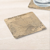 Kaart van San Francisco Kartonnen Onderzetters (Schuin)