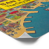  kaart van San Francisco Poster (Hoek)