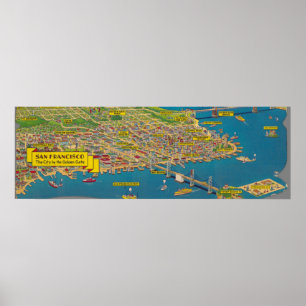  kaart van San Francisco Poster